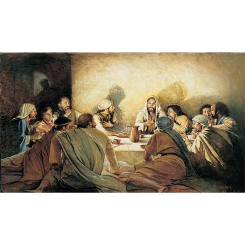 Last Supper Da Vinci Famous Oil Painting on Canvas Posters and Prints Scandinavia Nordic Art Wall Picture for Living Room Decor
