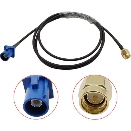 1Piece Adapter Blue Fakra C Male Plug to SMA Male Connector Cable RG174 GPS Antenna Extension Pigtail Jumper Cables 10CM-3M