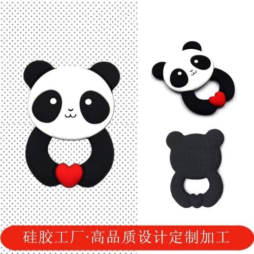 1pc Baby Teething Toys Cartoon Ice Cream Silicone Teether Pendant Raccoon Necklace Accessories Infant Chew Toys DIY