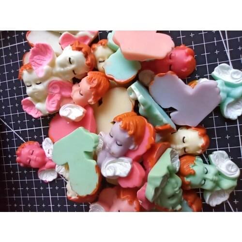 1pcs/lot resin flat back baby girl 27mm Scrapbook Embellishment DIY Phone Decoration