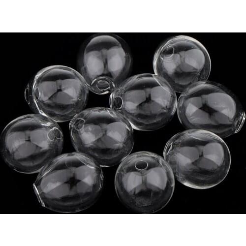 10 Pieces Glass Globe Jewelry Findings Charms Glass Bottle Vial Pendant