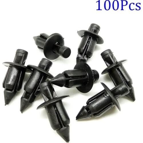 100PCS Plastic Auto Fastener Clip Fairing Rivet Setting Panel Fastener Clips Bumper Door Trim Panel Retainer Fastener Kit