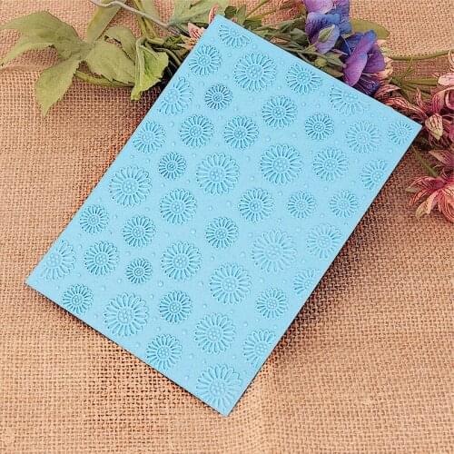 15x15 Daisy flowers Embossing Folders Plastic Halloween Scrapbooking DIY Template Fondant Cake Photo Album Christmas Card Making
