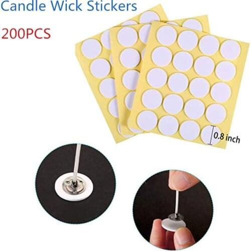 200pcs Super Strong Candle Wicks Glue Stickers For Holding Your Sustainer In Your Container
