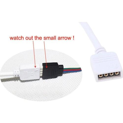4 Pin RGB LED Strip Connector 1 To 2 Plug Power Splitter Cable Needle Female Male Connector Wire for RGBW LED Tape Light