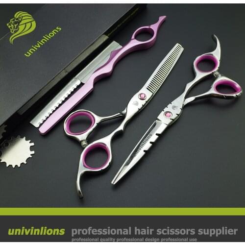 6" hair scissors hairdressing scissors kit haircutting shears barber scissors set dresser razor hair cutter salon de coiffure