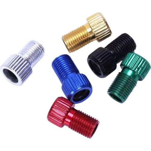 6Pcs Alloy Adapter Presta To Schrader Valve Adapter Converter Bicycle Bike Tire Tube Colorful