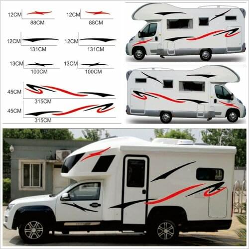 Car Auto Body Sticker Self-Adhesive Side Truck Graphics Stickers and Decals for Camper Caravan RV Trailer Car Sticker Accessorie