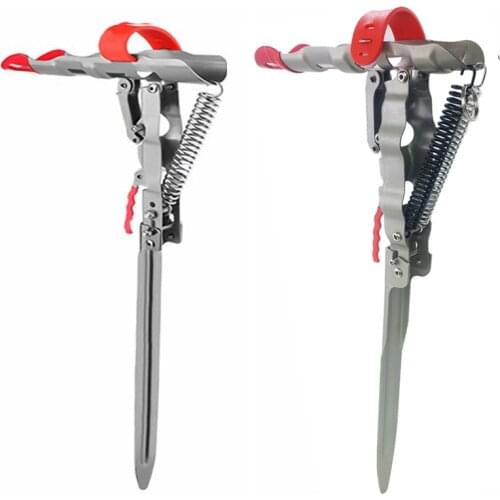 Automatic Fishing Rod Holder Spring Full Stainless Steel Adjustable Sensitivity Folding Fishing Accessories Bracket Tool X640D