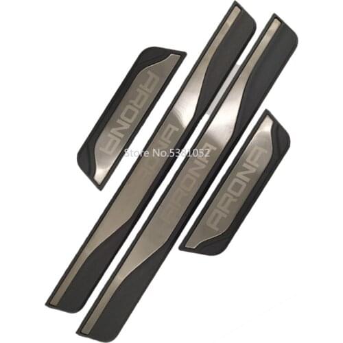 Car Sticker For Seat Arona Kj7 2017 2018 2019 Accessories Stainless Steel Door Sill Scuff Plate Pedal Trim Guard Auto Styling