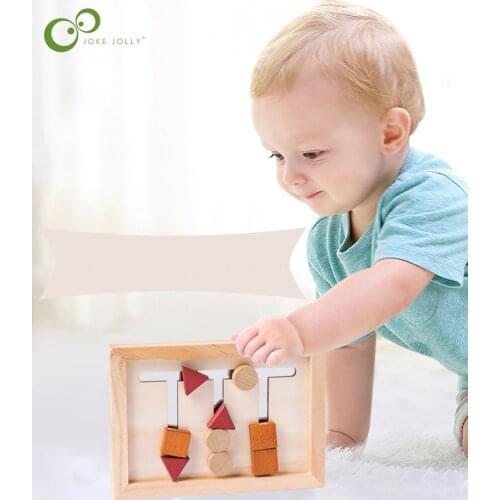Children Early Childhood Education Wooden Busy Board Montessori Shape Matching Walking Position Game Logical Thinking Toy DDJ