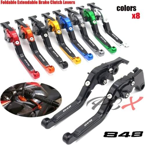 For DUCATI 848 / EVO 2007 2008 2009 2010 2011 2012 2013 CNC Motorcycle Folding Retractable Brake Clutch Handle