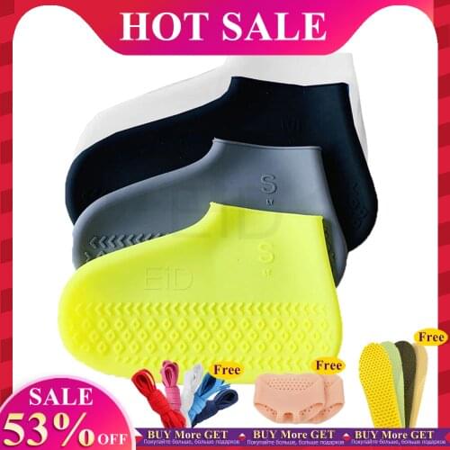EiD 1 Pair Reusable Latex Waterproof Rain Shoes Covers Outdoor Slip-resistant Rubber Rain Boot Overshoes S/M/L Shoes Accessories