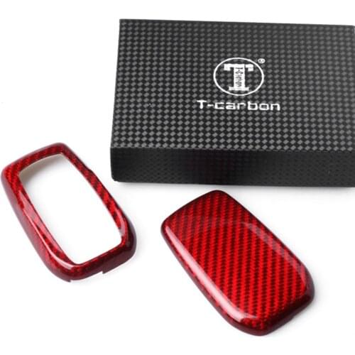 Car Remote Key Shell Keyness Cover Case Housing Red Carbon Fiber For Toyota Corolla Camry Crown etc