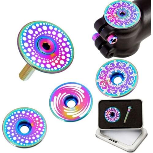 MTB Headset Screws Top Cap Cover Aluminum Alloy Mountain Road Bicycles Bowl Bike Stem Cap Bicycle Accessories