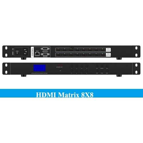 HDMI matrix 8x8 8 in 8 out Professional Engineering Level 1080P60 Splitter Switch Switcher Support panel buttons Video Converter