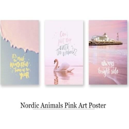 Kawaii Landscape Painting PVC Canvas Frameless Painting Wall Art Decoration Living Room Bedroom Kids Room Home Hotel Room Decor