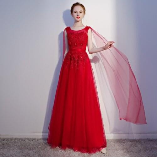 Red Bride Party Evening Dress Long Retro Slim Dress Marriage Gown Chinese Style Wedding Qipao Lady Clothes Robe Formal Gown