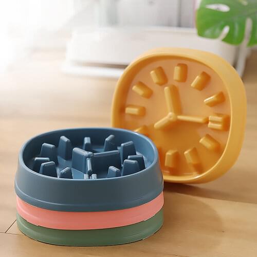 MADDEN Slow Feed Dogs Bowl Anti Choking Food Feeder for Dog Clock Shape Slow Feeding Cat Bowls Puppy Food Plate Pet Supplies