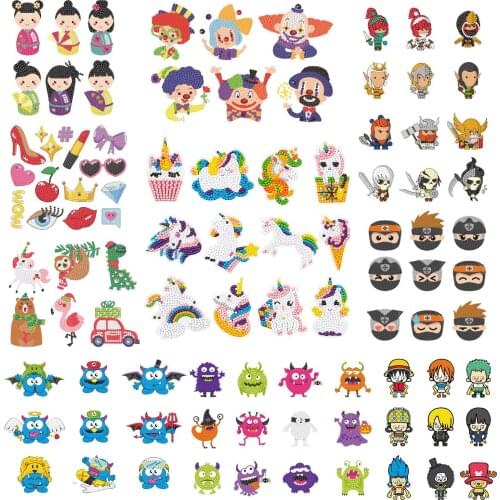 5D Diamond Painting Kit for Kids Stick Paint with Diamonds by Numbers Kit Easy to DIY Full Drill Diamond Art Craft