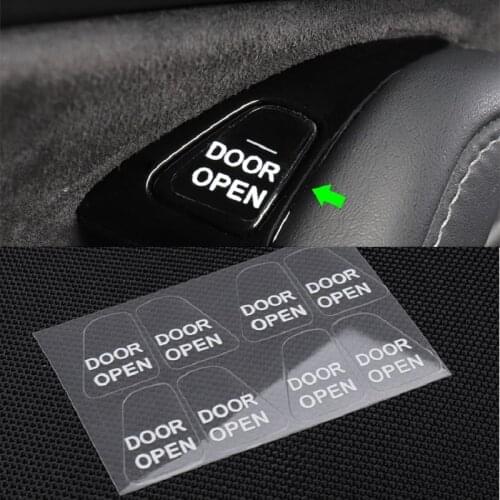 "DOOR OPEN" Sticker For Tesla Model 3 Model Y Door Handle Unlock Button Car Sticker Car Accessories Clear Door Handle Sticker