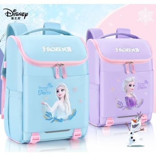 Authentic Disney Frozen Aisha Princess Schoolbag Girls 1-3 Grade Lightweight Lightweight Ridge Care Aisha Cute Cartoon Girls