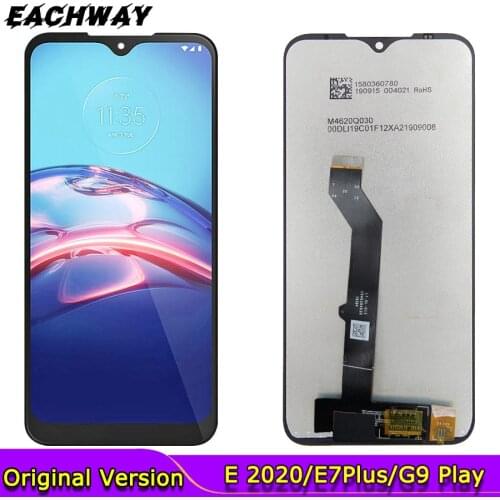 Original For Motolola Moto E7 Plus LCD E 2020 Display Touch Screen Digiziter Assembly Replacement For Moto G9 Play LCD Display