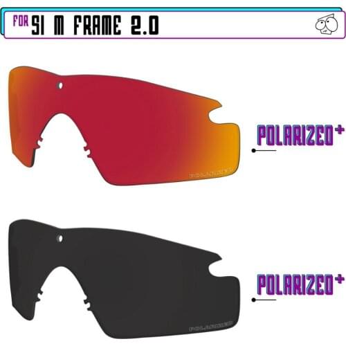 EZReplace Polarized Replacement Lenses for - Oakley Si M Frame 2.0 Sunglasses - BlackPPlus-RedPPlus