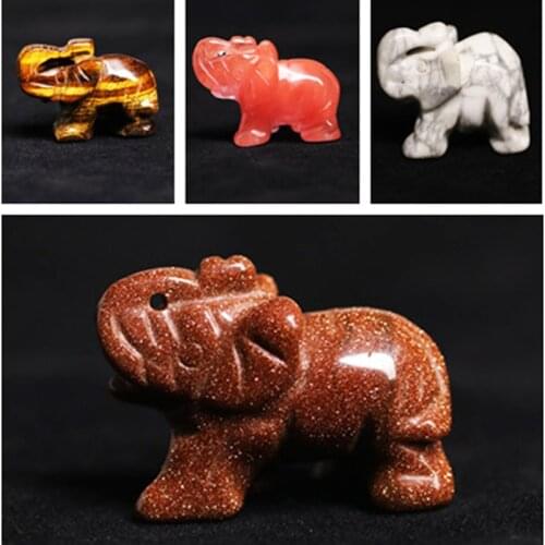 Natural Crystal Animal Transparent Crystal Tianhe Stone, Dongling Jade Natural Stone Like Diyu Decorative Quartz Elephant