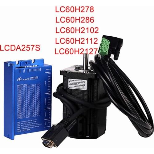 Closed-loop step motor LCDA257S+LC60H278 closed loop stepper motor driver for CNC router machine