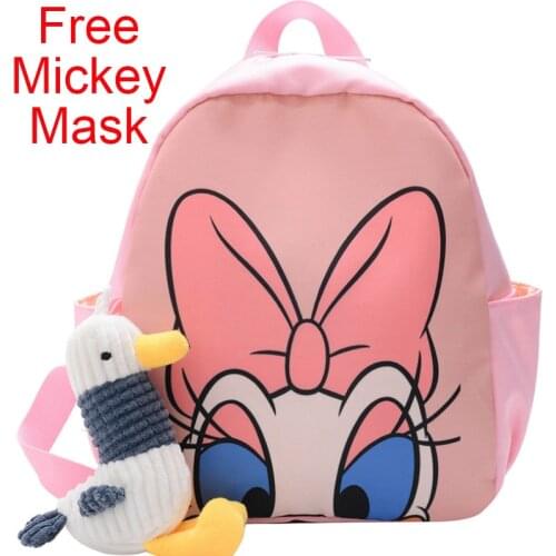 Disney Donald Duck School Bag Cartoon Comics Graffiti Children Backpack Preschool Kindergarten Lightweight School Student Bag