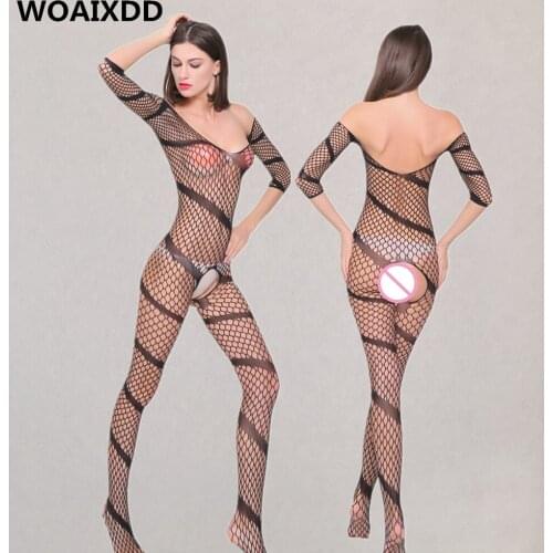 Sexy Costumes Body Suit Porno Body Stockings Sex Erotic Open Crotch Teddy Bodysuit Lingerie Crotchless Baby Doll Bodystockings