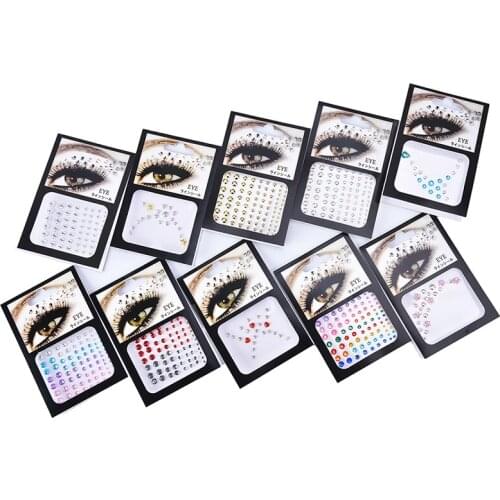 Tattoo Diamond Makeup Eyeliner Eyeshadow Face Sticker Jewel Eyes Makeup Crystal Eyes Sticker
