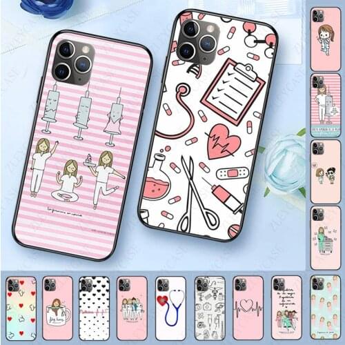 Soft Phone Accessories Case For iphone 11 11pro max 5s SE 2020 6splus 7 8plus x xs xr xsmax case Medicine Nurse Doctor Dentist