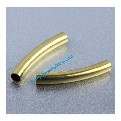 Jewelry findings Raw Brass matel spacer tube beads Pave tube beads tube 3*20mm