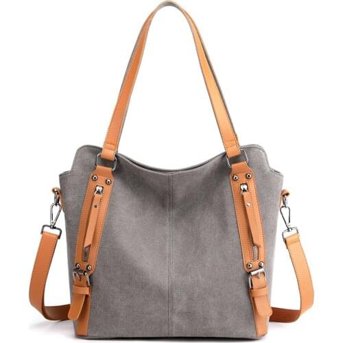 Women Canvas Handbags High Quality Ladies Large Capacity Shoulder Crossbody Bags for Women Fashion Female Tote Messenger Bag New