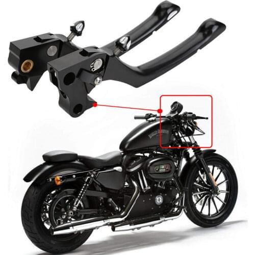 1 Pair Black CNC RSD Regulator Brake Clutch Handle Lever case for Harley Sportster XL883 XL1200 X48 2004-2013
