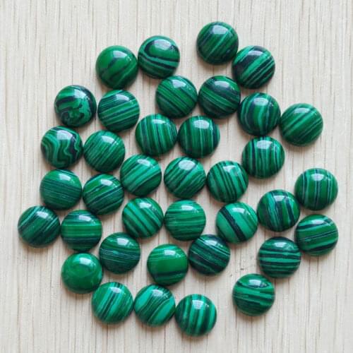 2018 fashion top quality malachite stone round CAB CABOCHON stone beads for jewelry Accessories 12mm wholesale 50pcs/lot free