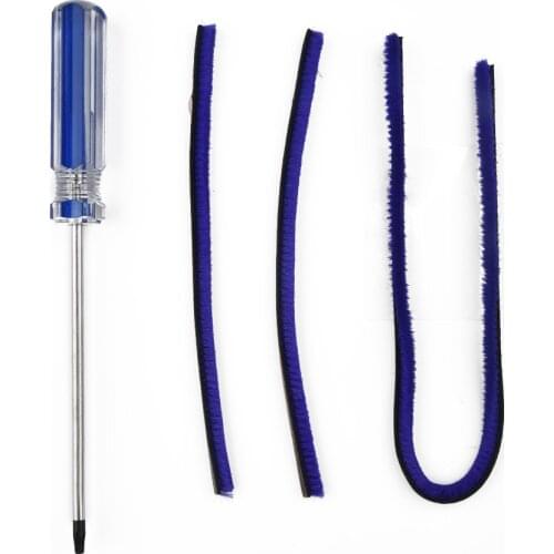 3pcs Plush Strips Roller Brush Bar End Cap Cover Strips V6 V7 V8 V10 Side Part End Cap+Soft Plush Strips Spare Part