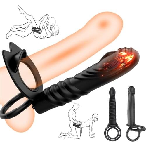 10 Frequency Double Penetration Anal Plug Dildo Butt Plug Vibrator For Men Strap On Penis Vagina Plug Adult Sex Toys For Couples
