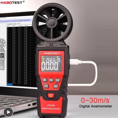 Anemometer Digital Wind Speed Meter Gauge Wind Anemometer Sensor Wind Meter Speed Measuring Device With Backlight