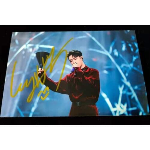 Signed LAY Zhang Yixing Autographed I'm CZR Photo 4*6 Autographs GIFTS COLLECITION 052021