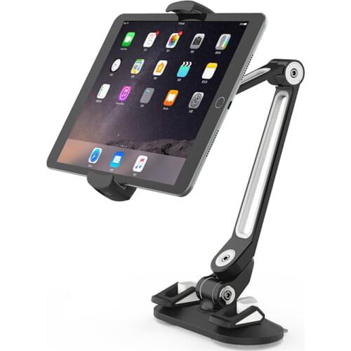 Tablet Car Holder Aluminum Alloy Long Arm 360 Degree Rotatable Double Sucker Lazy People Stand for iPad Pro 12.9 11 Pro 4 Phone