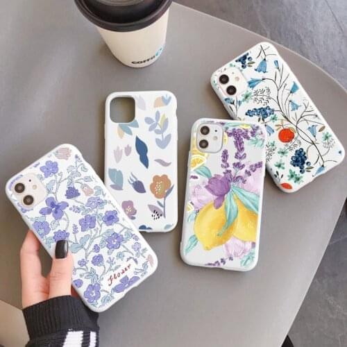 Flower Leaves Case For Huawei P30 P20 Pro Mate 20 10 P40 Lite E Honor 10i 20i 9X 8X 8A P Smart 2021 Y6 Y7 2019 TPU Cover Luxury