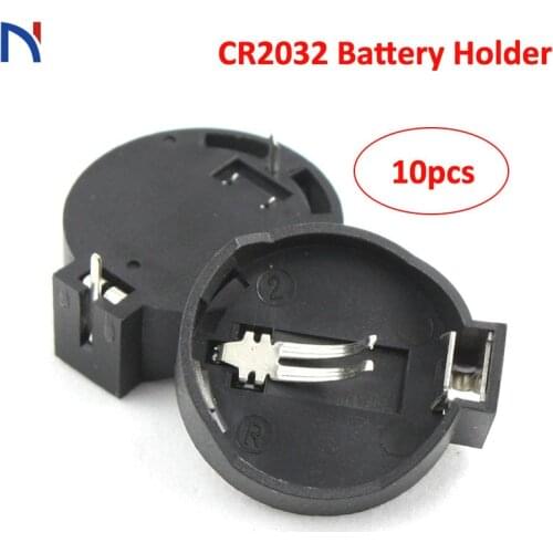 10PCS CR2025 CR2032 3V Button Coin Cell Battery Socket cr2032 Holder Box Case Connector