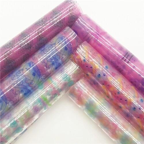 Baby Shark Sea Fish Printed JELLY TPU See Through Transparent Leather BOWS EARINGS DIY 21X29CM GM2233