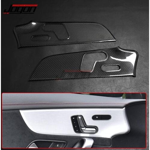 For Mercedes Benz A CLA Class W177 C118 A35 A45 CLA 45 AMG Carbon Front Side Door Armrest Seat Adjust Button Speaker Cover Trim
