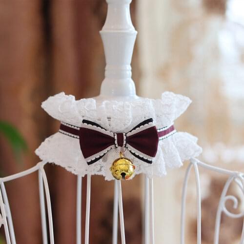 Elegant Bow Collar for Cats Christmas with Bell Dog Bandana Necklace Pet Scarf Kitty Accessories Decoration for New Year Gift