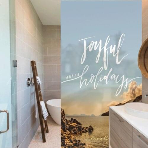 Custom self-adhesive frosted glass film toilet bathroom sliding door window sticker opaque window grille window sticker