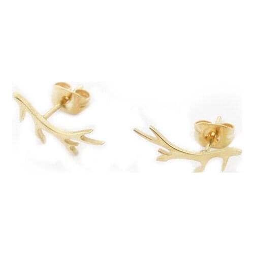 ETCAVCE Dainty Cut Out Tree Branch Shaped Earrings For Women Nature Modern Jewelry Stainless Steel Sister Gifts Boucle d'oreille